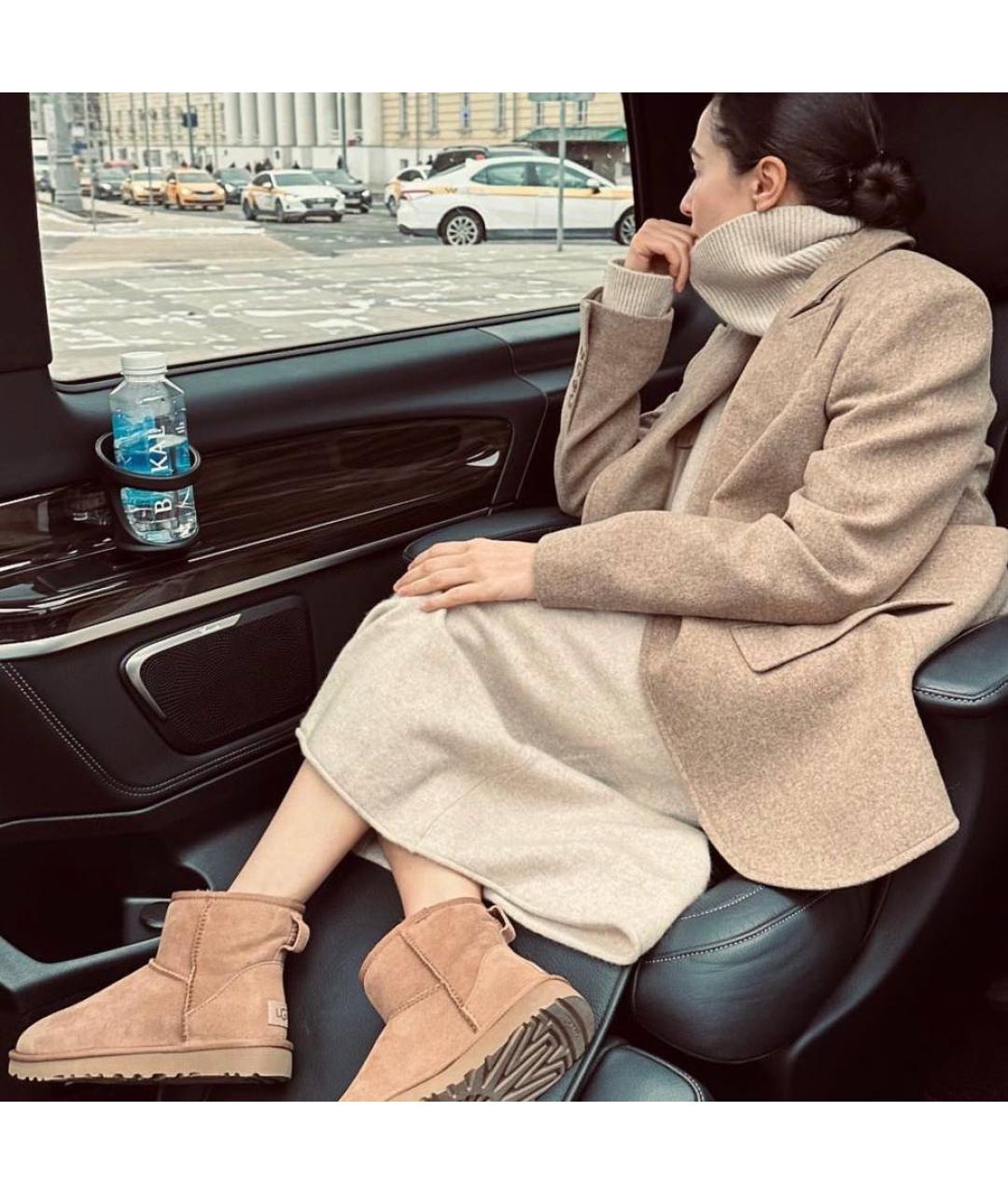 UGG AUSTRALIA Коричневые замшевые полусапоги, фото 5