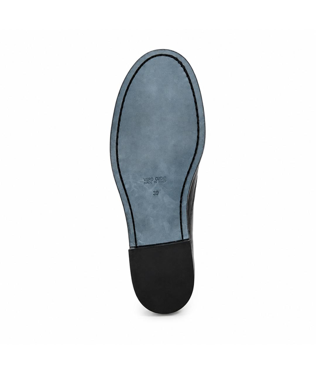 ANN DEMEULEMEESTER Черные кожаные брогги и оксфорды, фото 4