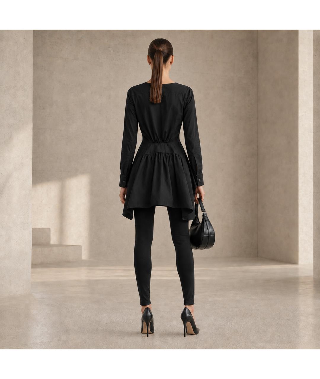 ALAIA Черная хлопковая рубашка, фото 6