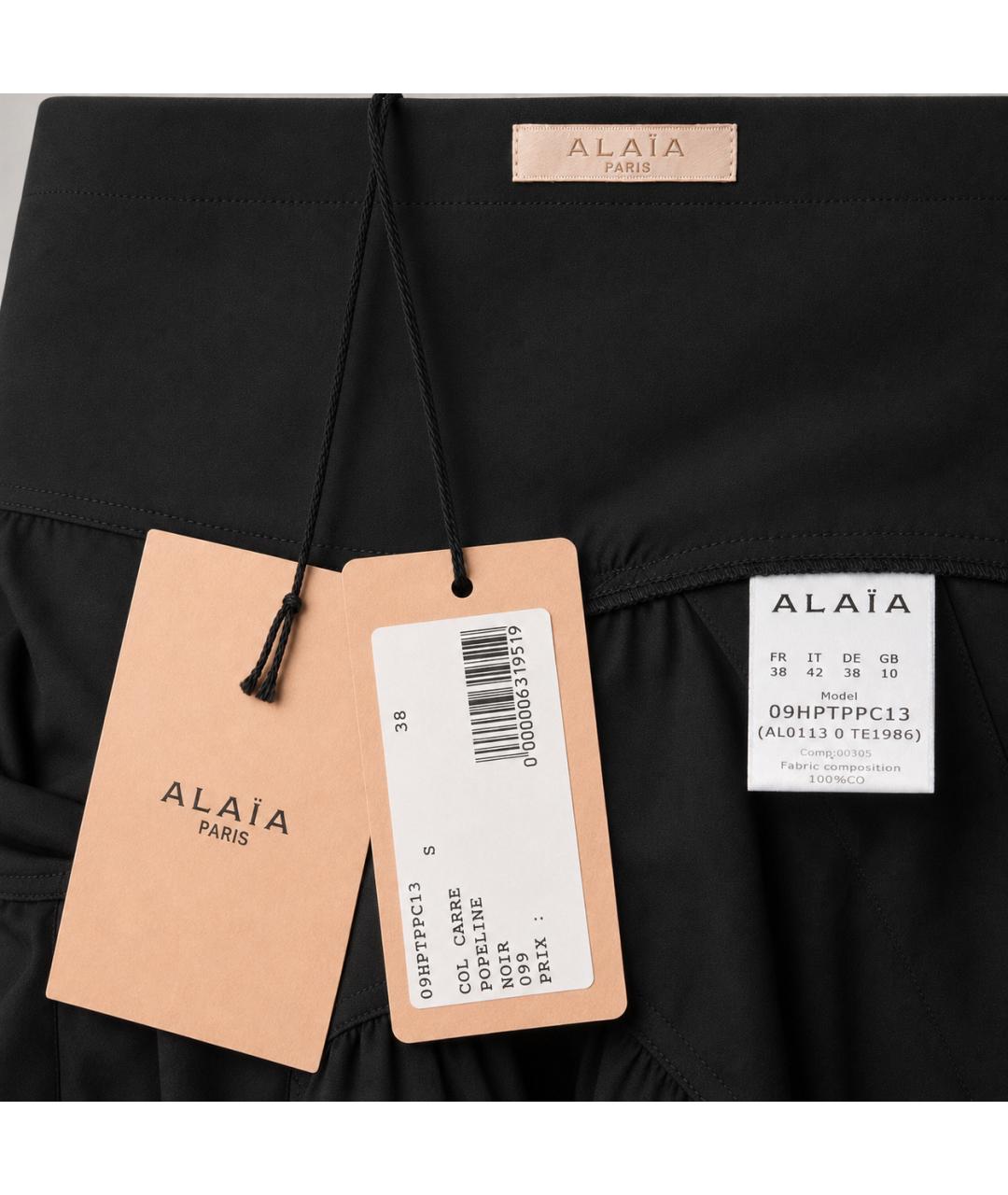 ALAIA Черная хлопковая рубашка, фото 4