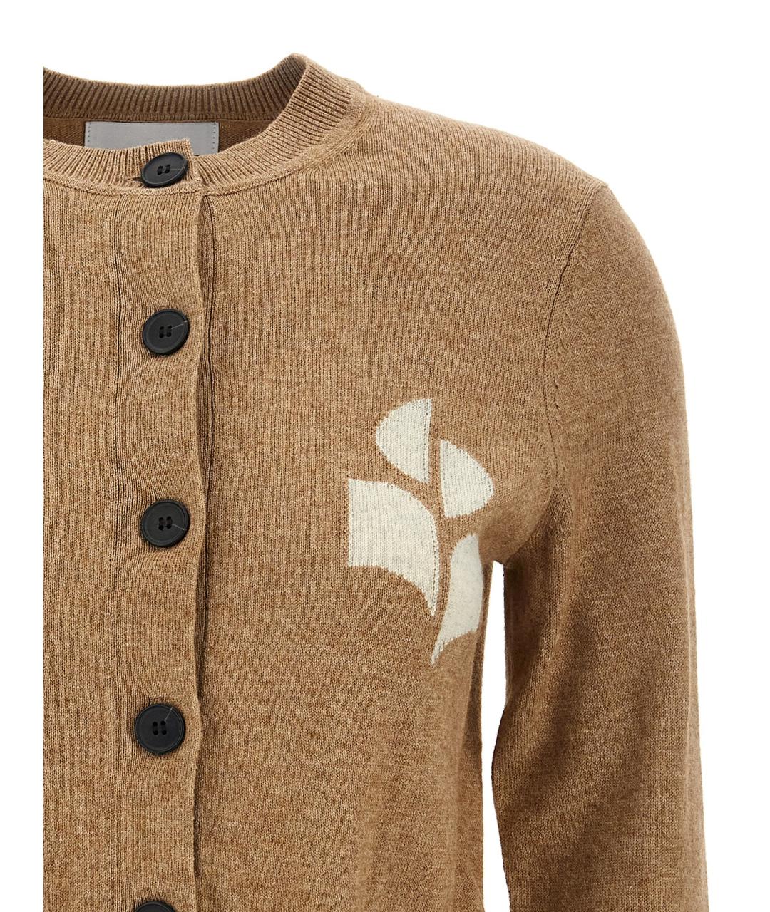 ISABEL MARANT ETOILE Бежевый хлопковый кардиган, фото 3