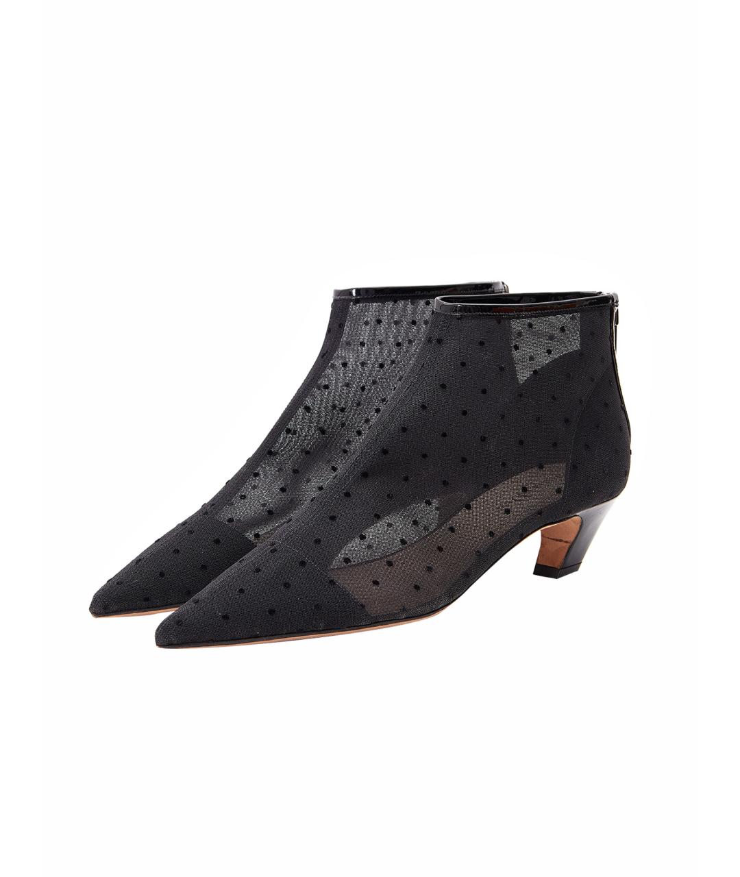 CHRISTIAN DIOR Черные текстильные полусапоги, фото 2