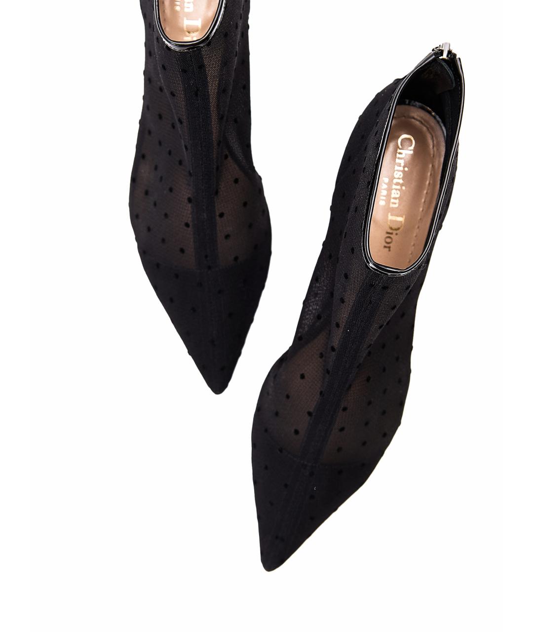 CHRISTIAN DIOR Черные текстильные полусапоги, фото 7