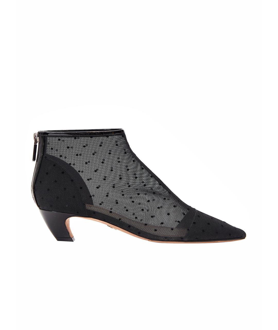 CHRISTIAN DIOR Черные текстильные полусапоги, фото 1