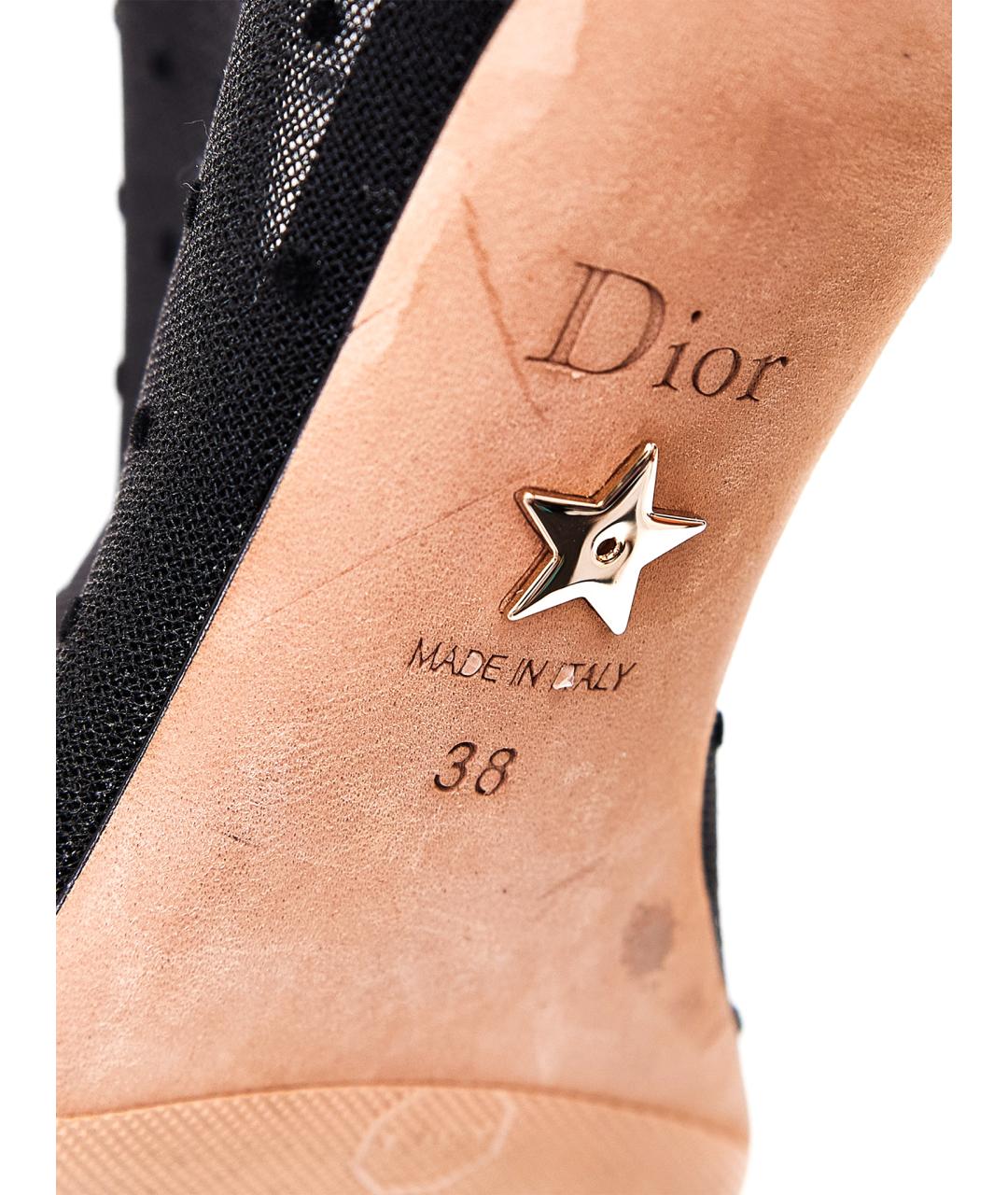 CHRISTIAN DIOR Черные текстильные полусапоги, фото 8