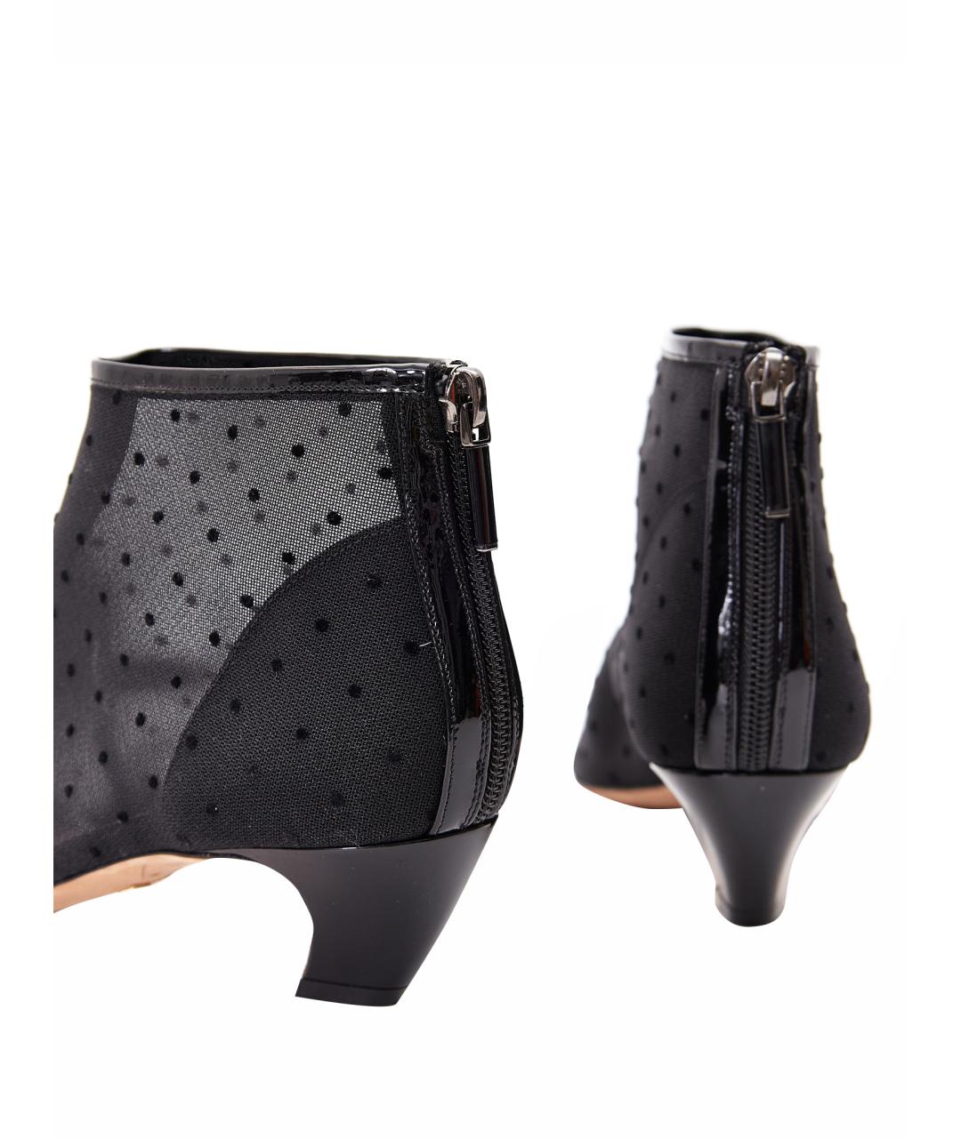CHRISTIAN DIOR Черные текстильные полусапоги, фото 4