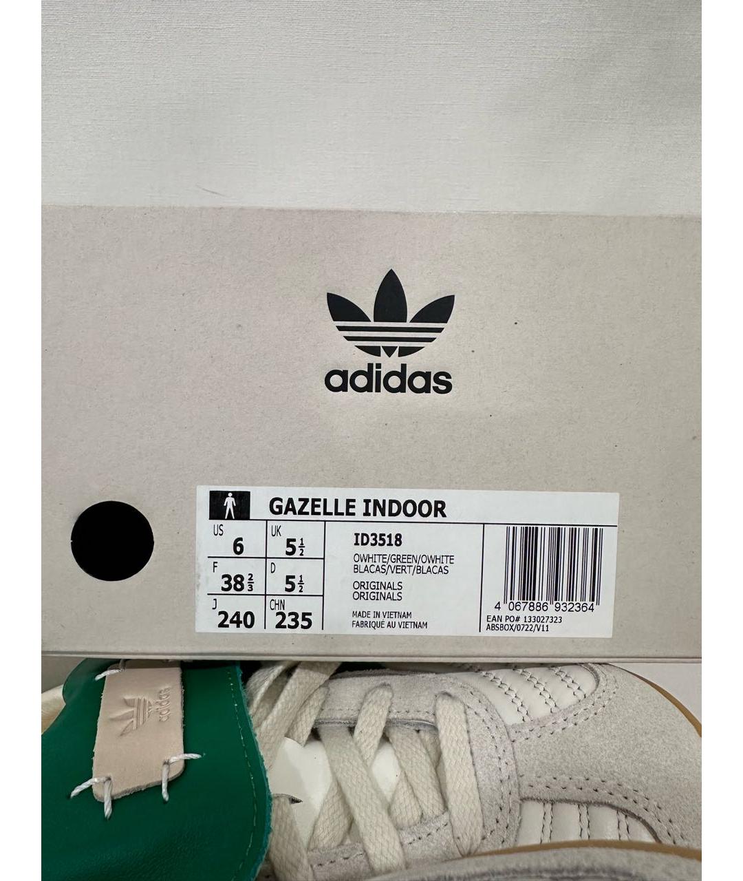 ADIDAS Белые кеды из искусственной кожи, фото 4
