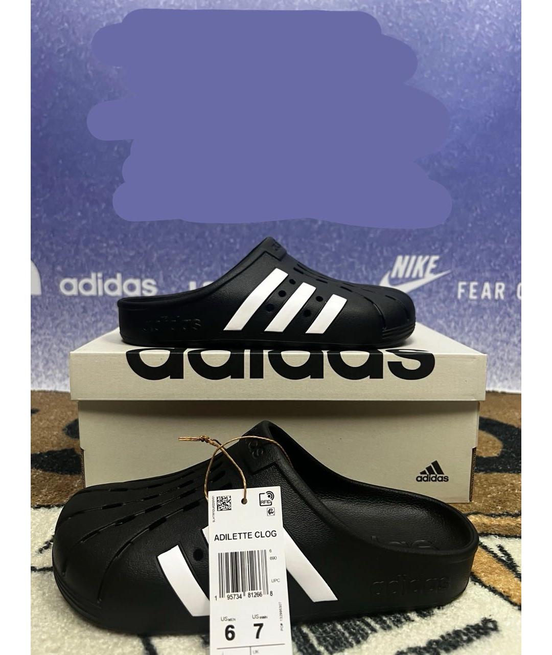 ADIDAS Черные шлепанцы, фото 5