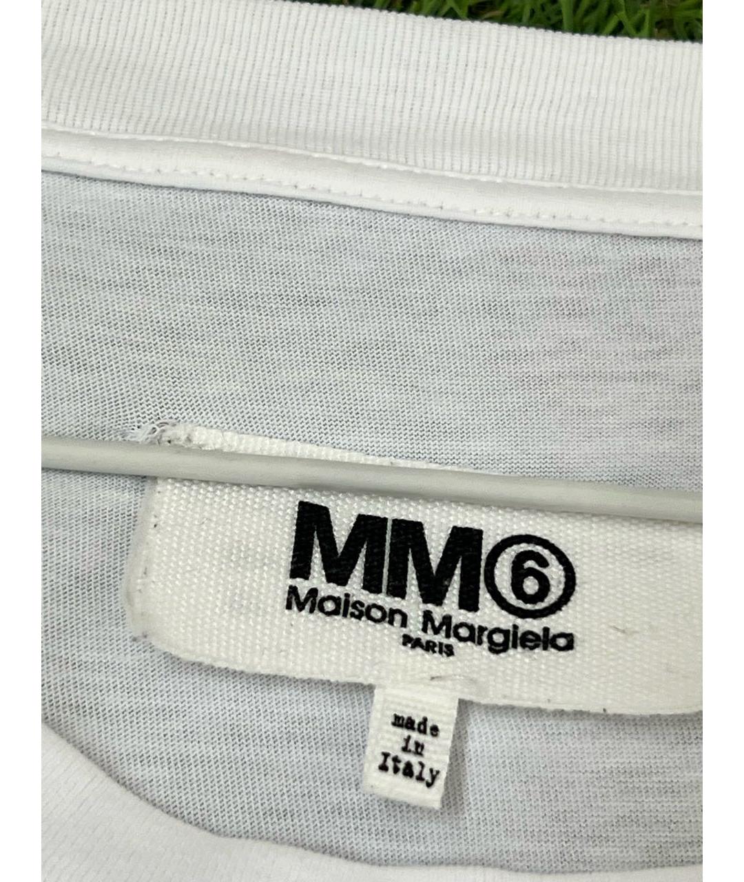 MM6 MAISON MARGIELA Белая хлопковая футболка, фото 4