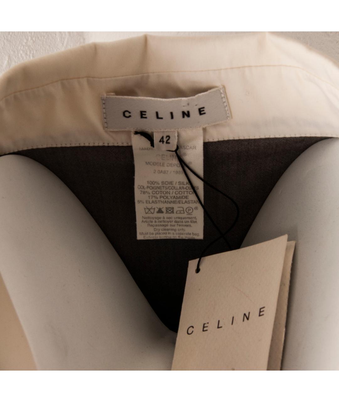 CELINE Серая шелковая блузы, фото 2