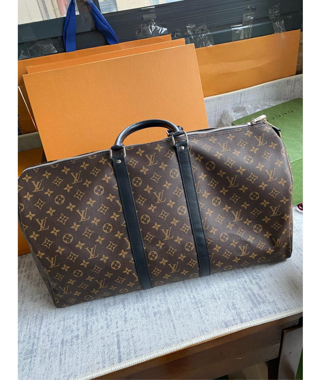 LOUIS VUITTON Коричневая дорожная/спортивная сумка, фото 5