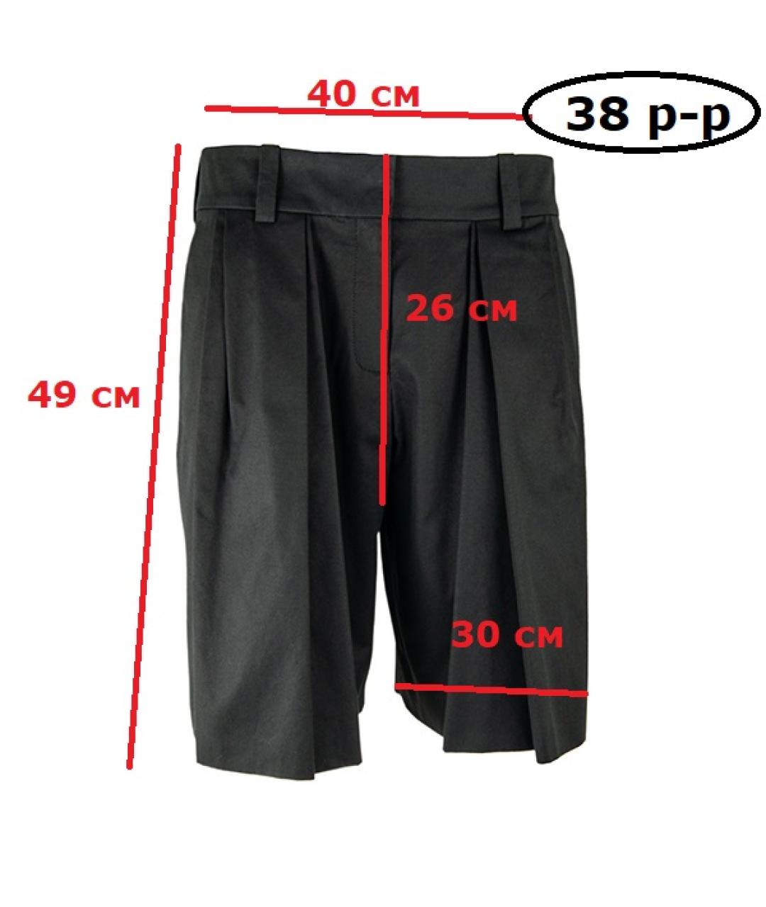 CELINE Черные хлопковые шорты, фото 6