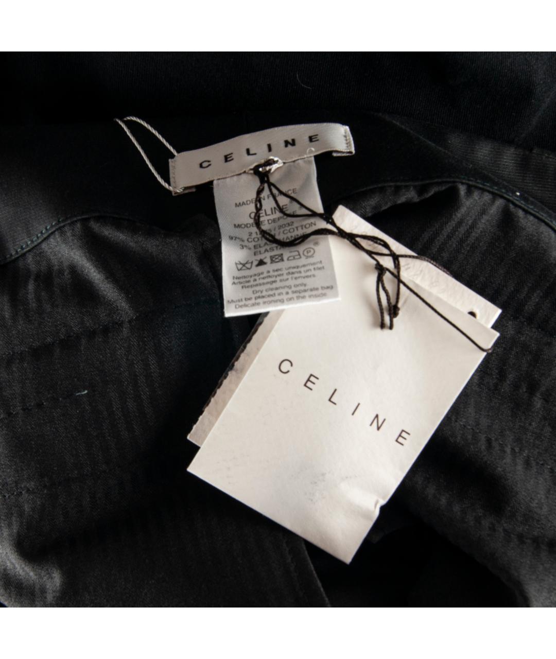 CELINE Черные хлопковые шорты, фото 4