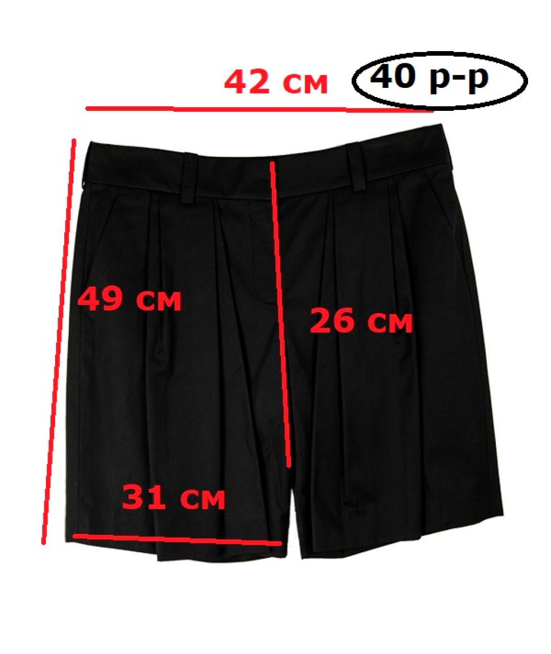 CELINE Черные хлопковые шорты, фото 7