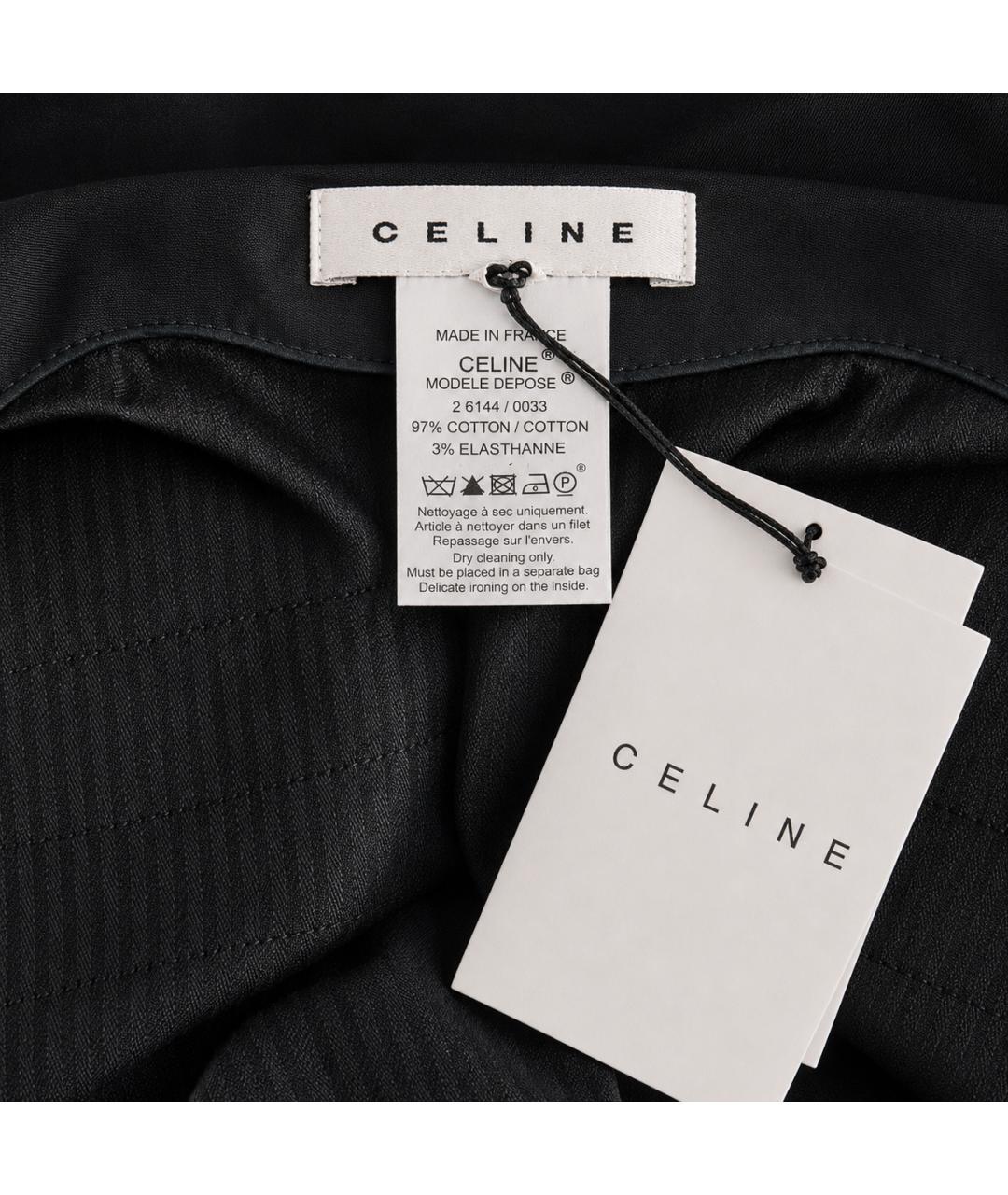 CELINE Черные хлопковые шорты, фото 4
