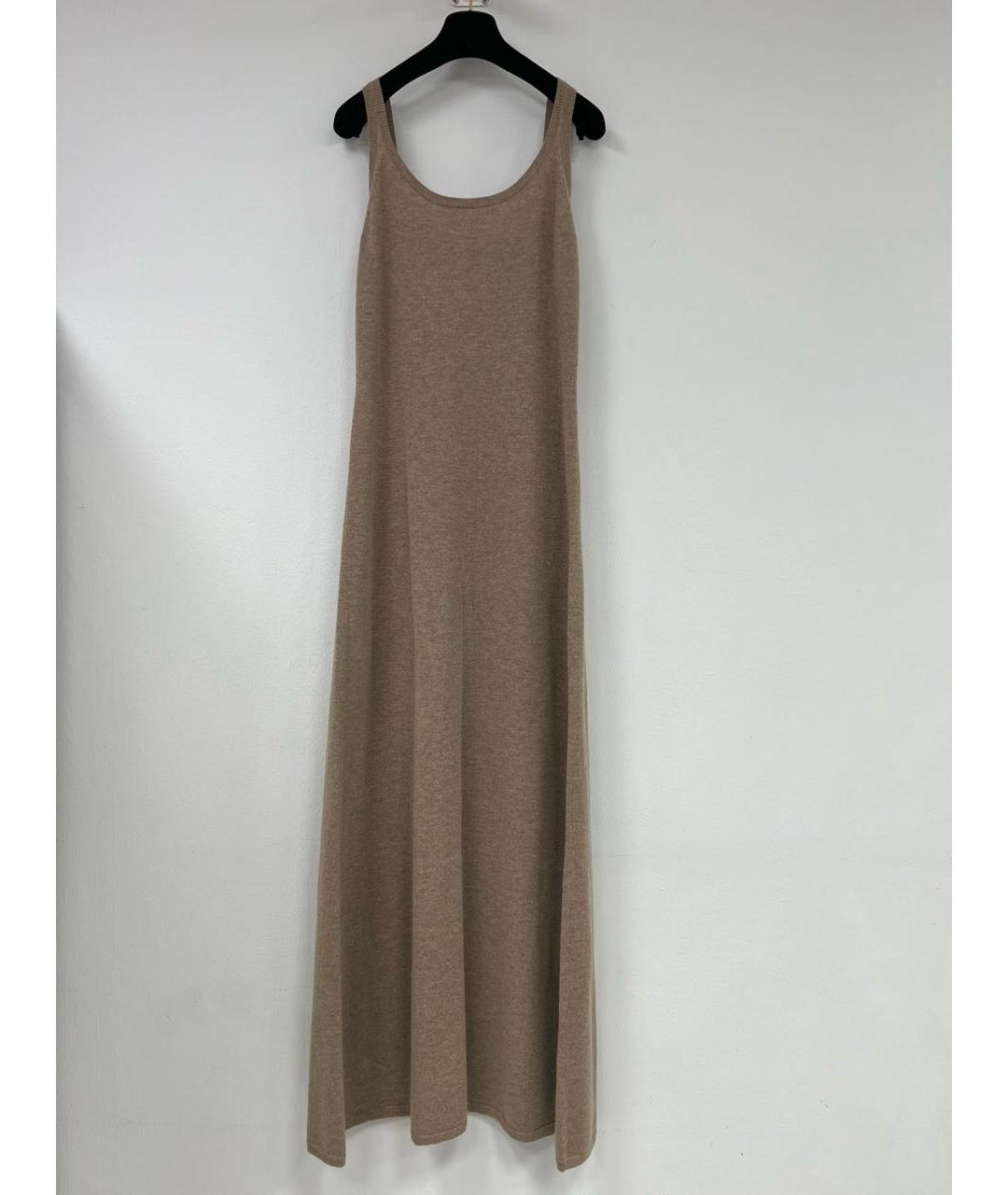 MAX MARA Бежевое шерстяное повседневное платье, фото 7