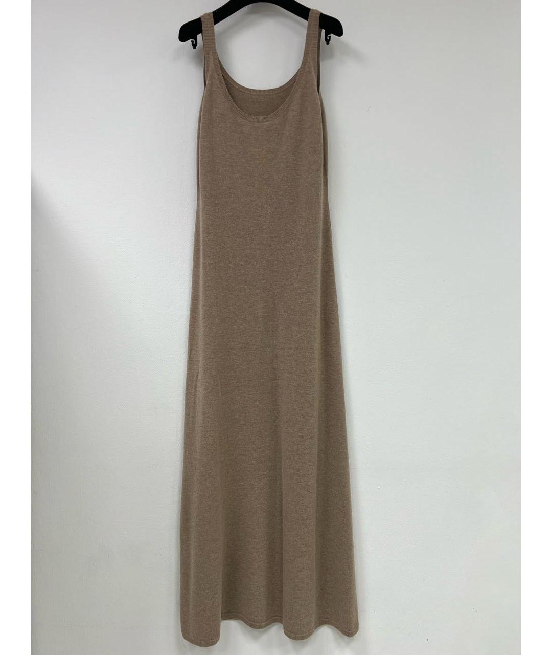 MAX MARA Бежевое шерстяное повседневное платье, фото 2
