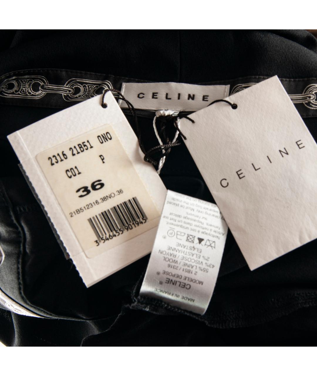 CELINE Черные шерстяные бриджи, фото 5