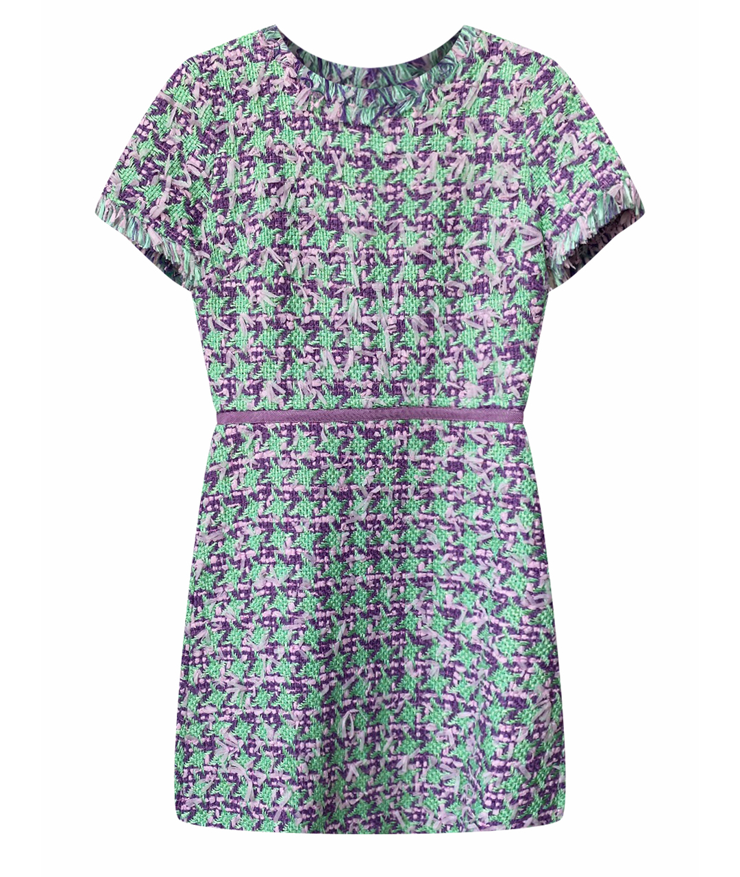 MOSCHINO Фиолетовое твидовое коктейльное платье, фото 1