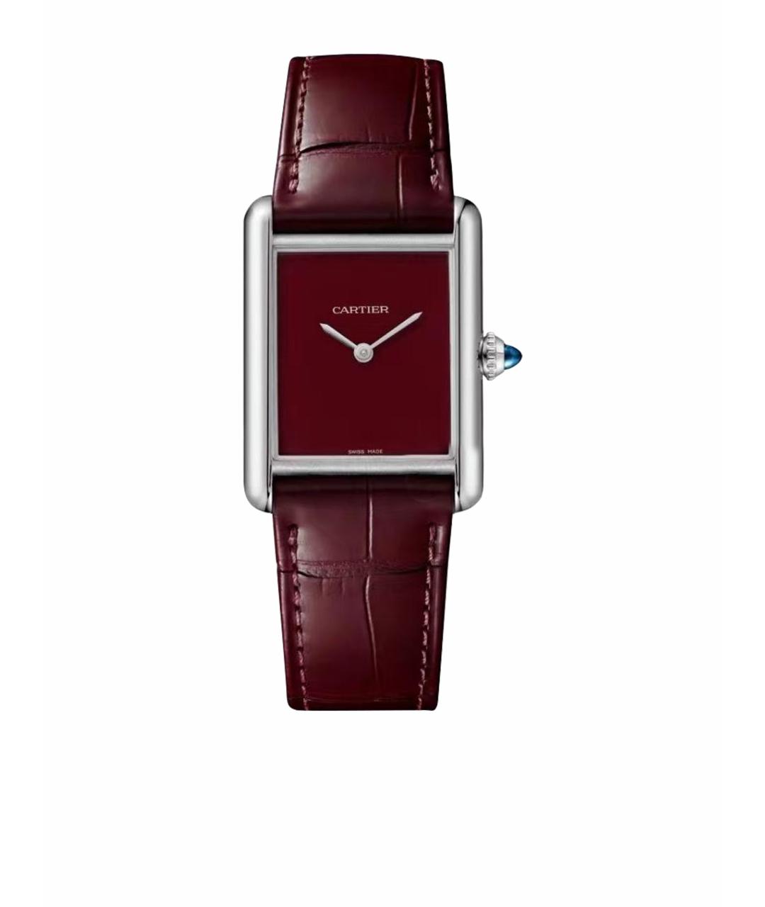 CARTIER Красные кожаные часы, фото 1