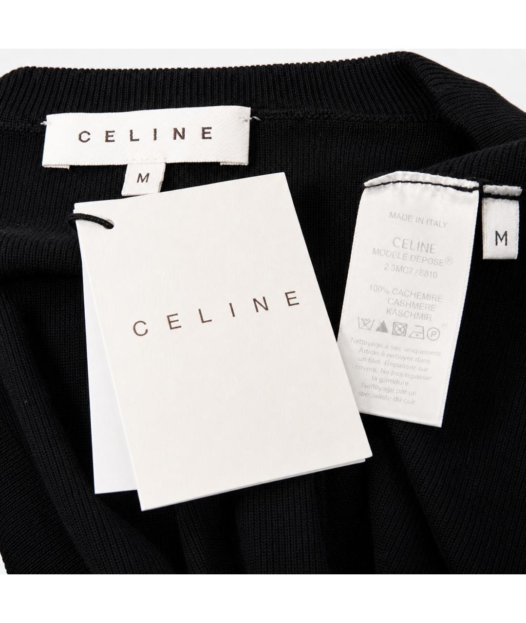 CELINE Черный кашемировый джемпер / свитер, фото 4