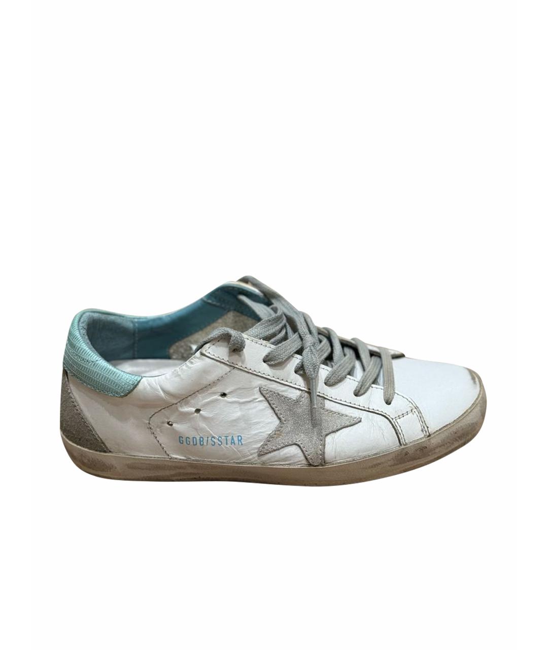 GOLDEN GOOSE DELUXE BRAND Белые кожаные кеды, фото 1