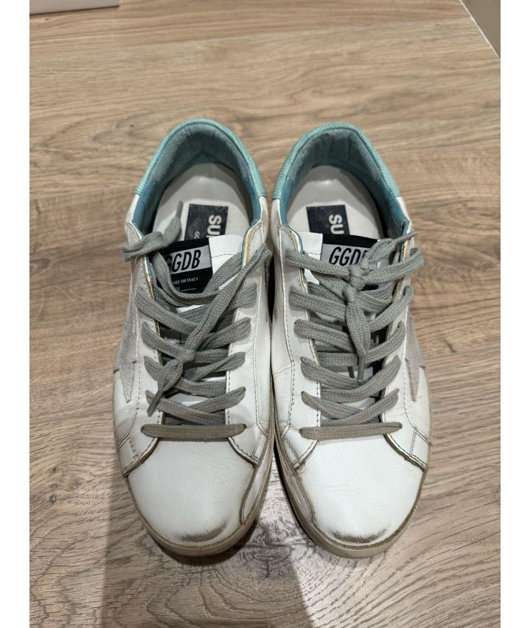 GOLDEN GOOSE DELUXE BRAND Белые кожаные кеды, фото 2