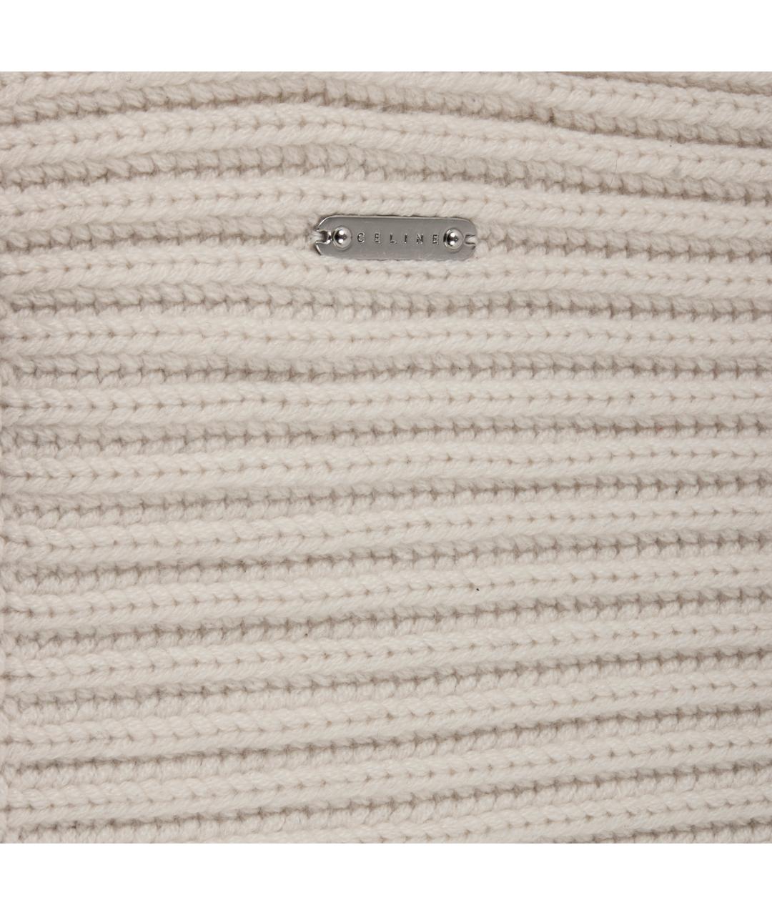 CELINE Бежевый кашемировый шарф, фото 2