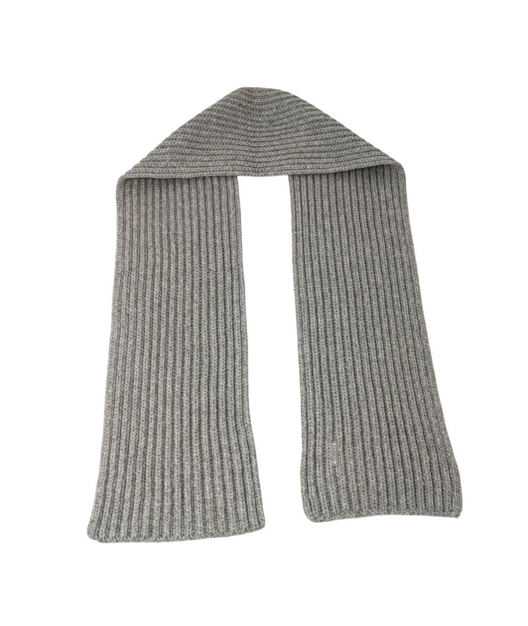 CELINE Серый шерстяной шарф, фото 1