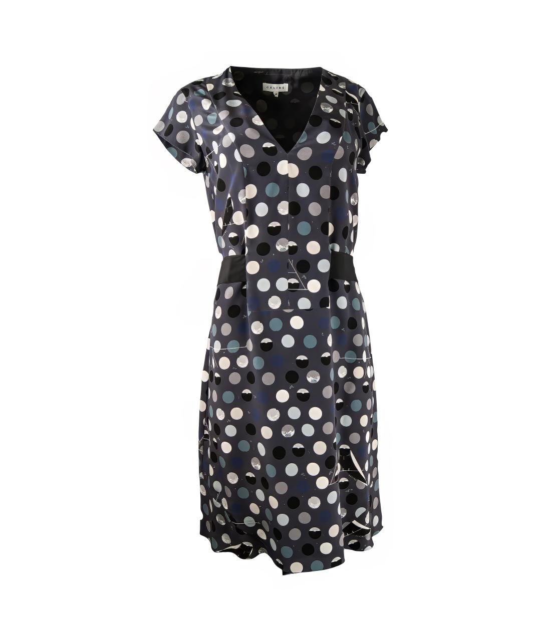 CELINE Мульти шелковое вечернее платье, фото 1