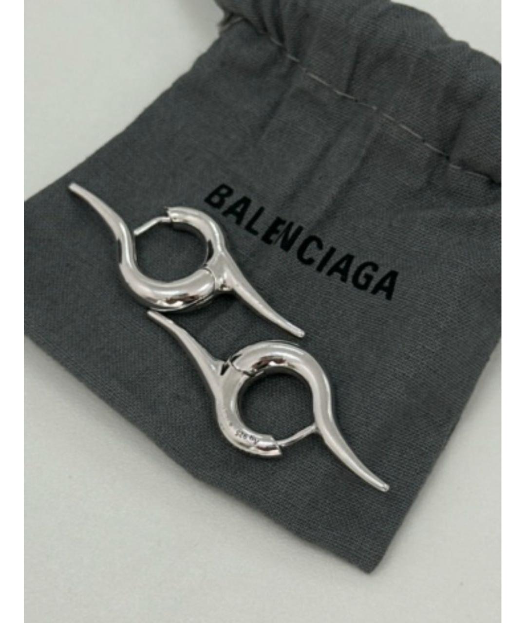 BALENCIAGA Серебряные серебряные серьги, фото 5