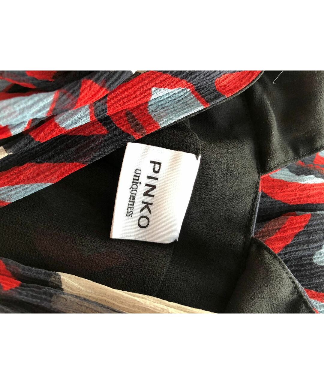 PINKO Красное шелковое повседневное платье, фото 4