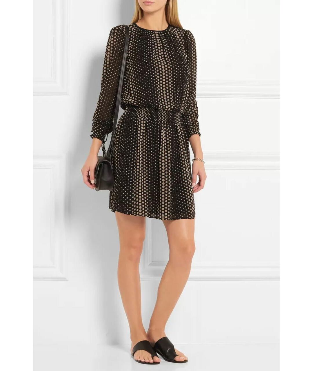 MICHAEL MICHAEL KORS Бежевое полиэстеровое повседневное платье, фото 2