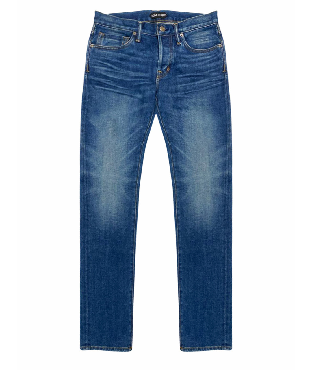 TOM FORD Синие хлопко-эластановые джинсы скинни, фото 1