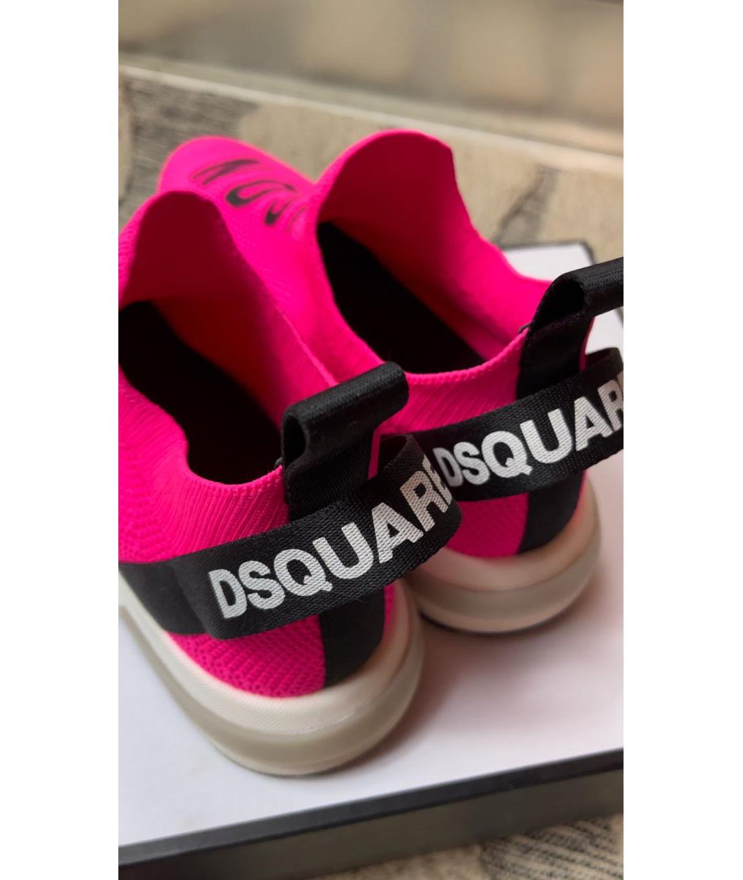 DSQUARED2 Фуксия кроссовки, фото 3