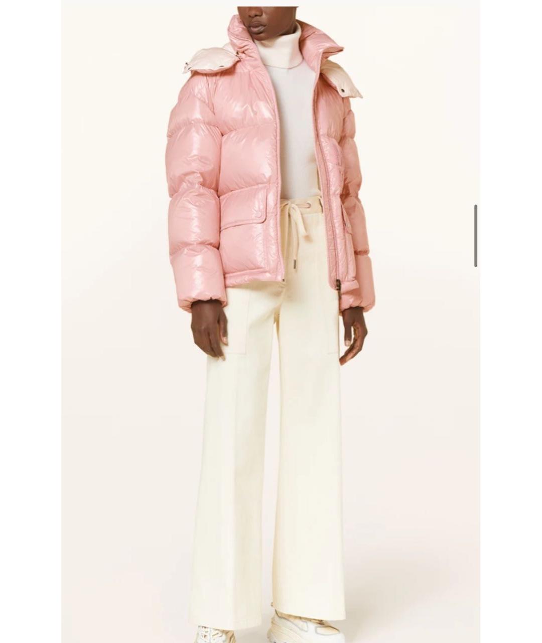 MONCLER Розовый полиамидовый пуховик, фото 7