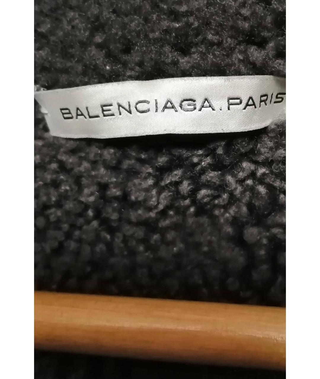 BALENCIAGA Фиолетовая кожаная дубленка, фото 3