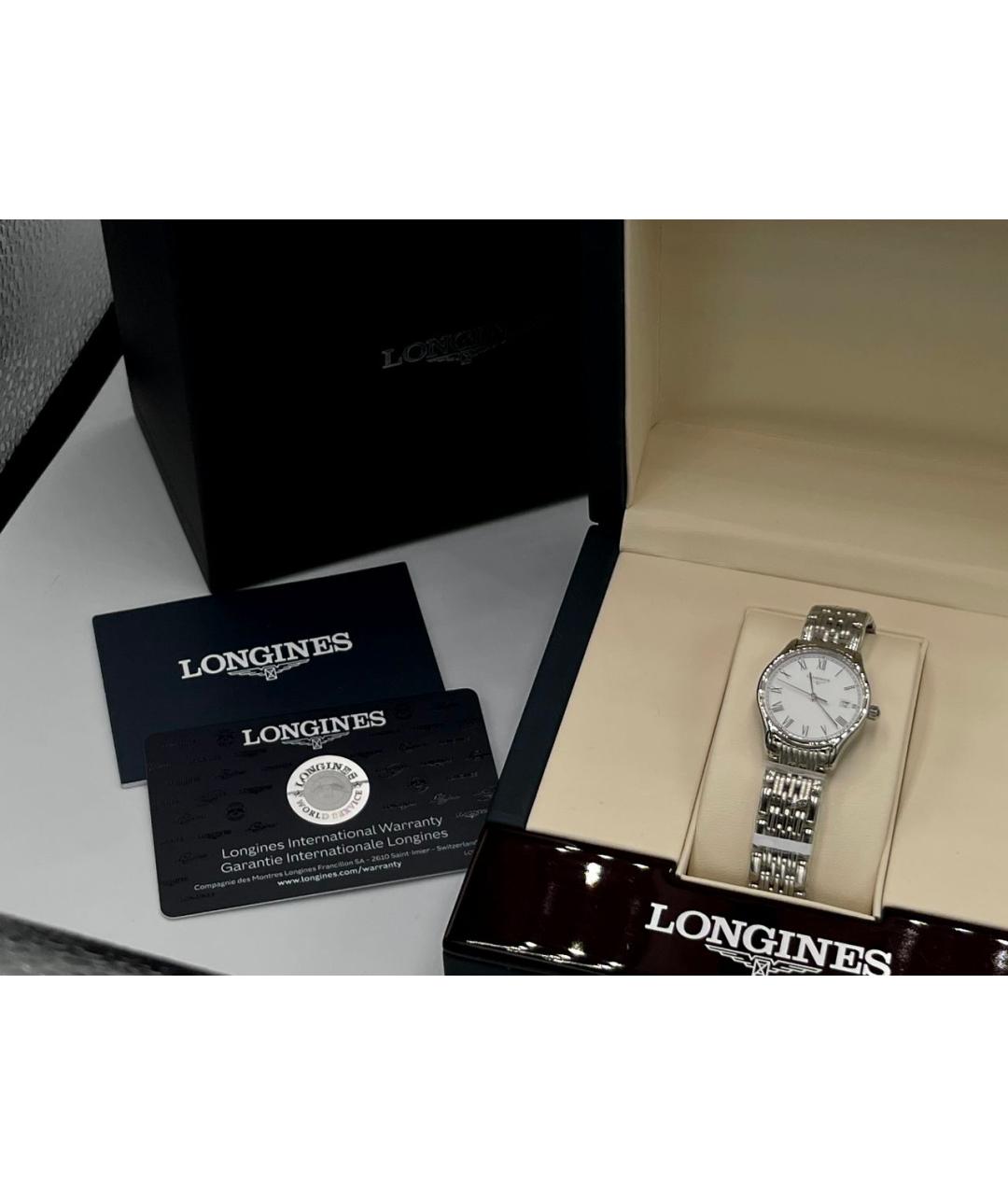 LONGINES Серебряные металлические часы, фото 4