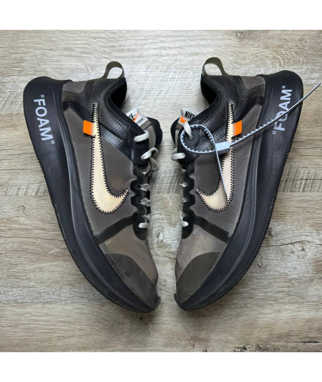 NIKE X OFF-WHITE Черные низкие кроссовки / кеды, фото 7