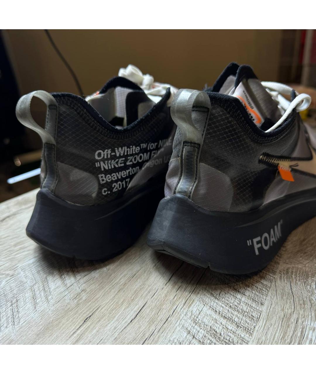 NIKE X OFF-WHITE Черные низкие кроссовки / кеды, фото 5