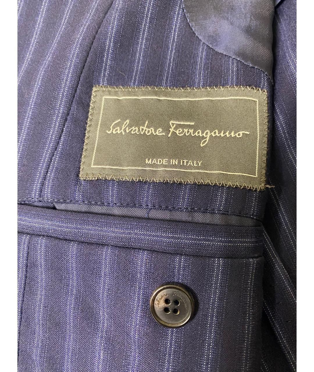 SALVATORE FERRAGAMO Синий классический костюм, фото 4