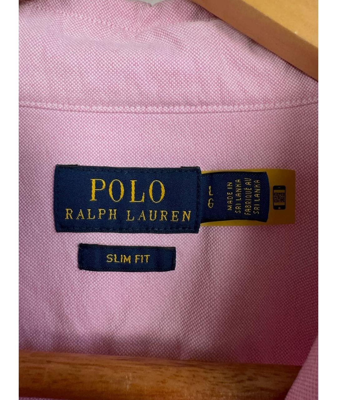 POLO RALPH LAUREN Розовая хлопковая рубашка, фото 7