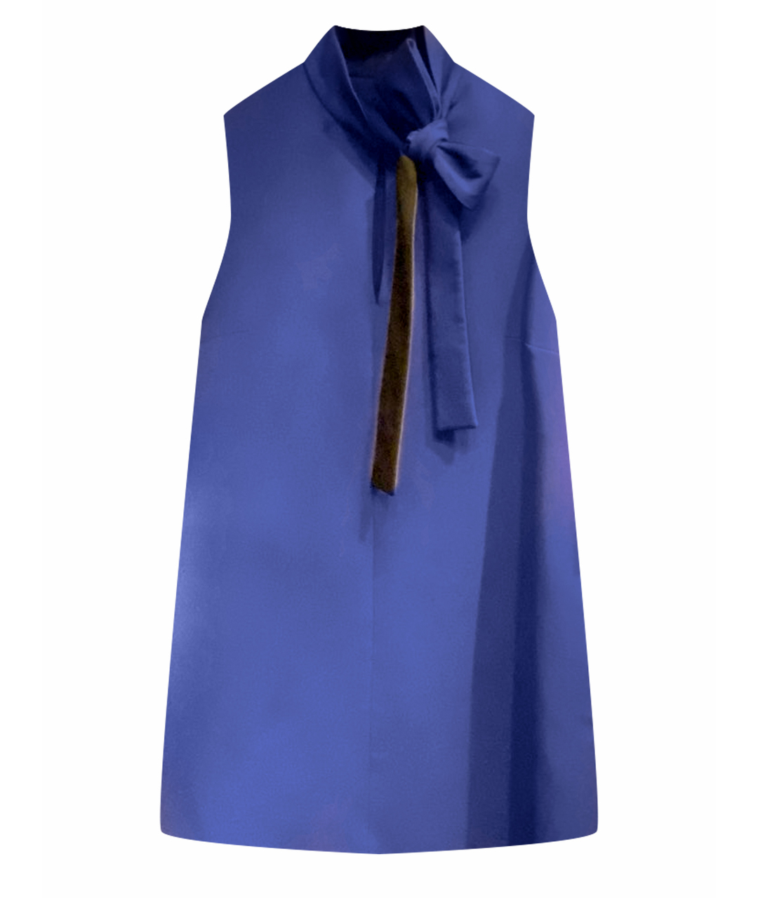 SPORT MAX CODE Синее хлопко-эластановое повседневное платье, фото 1
