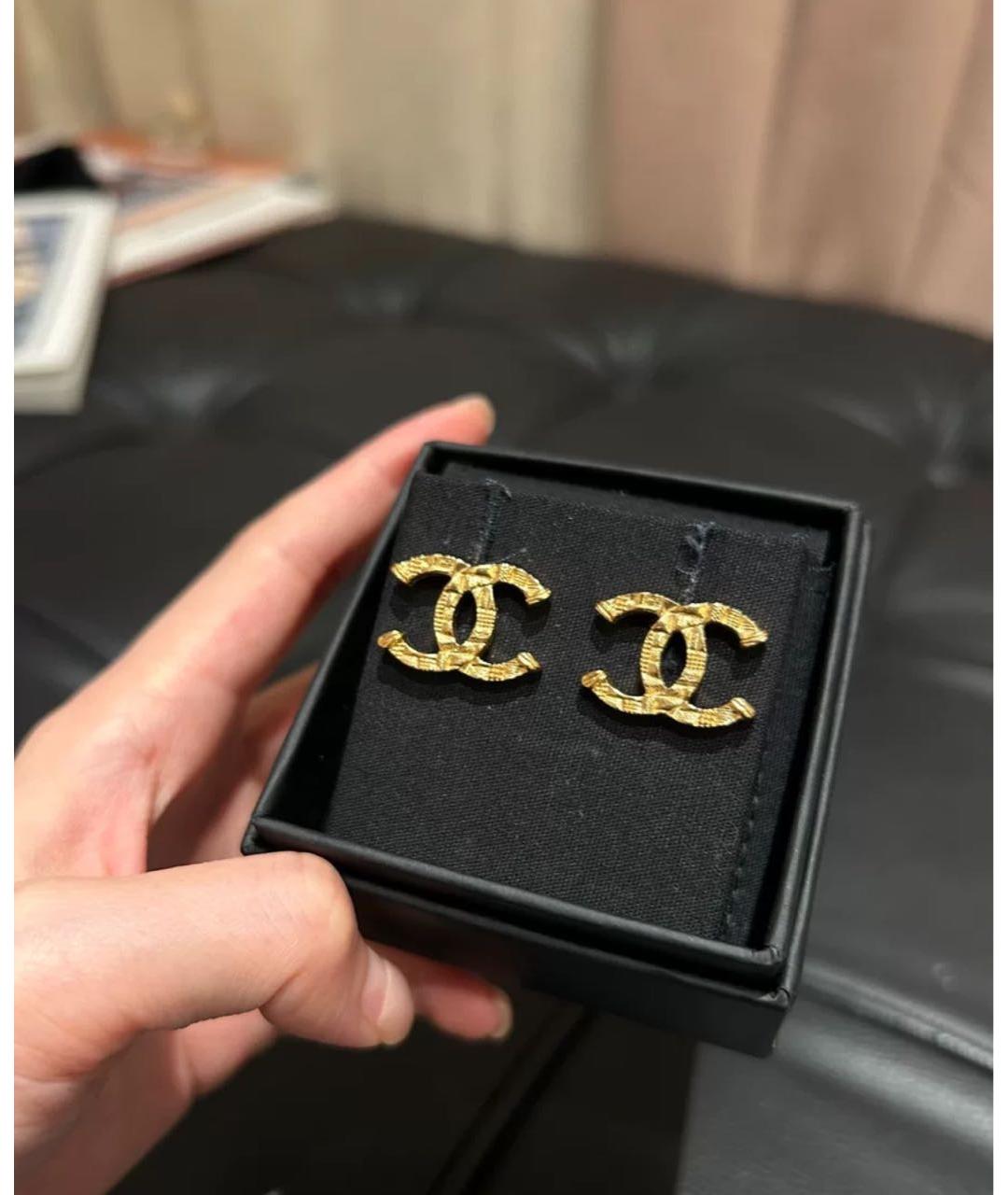 CHANEL Золотые серьги, фото 3