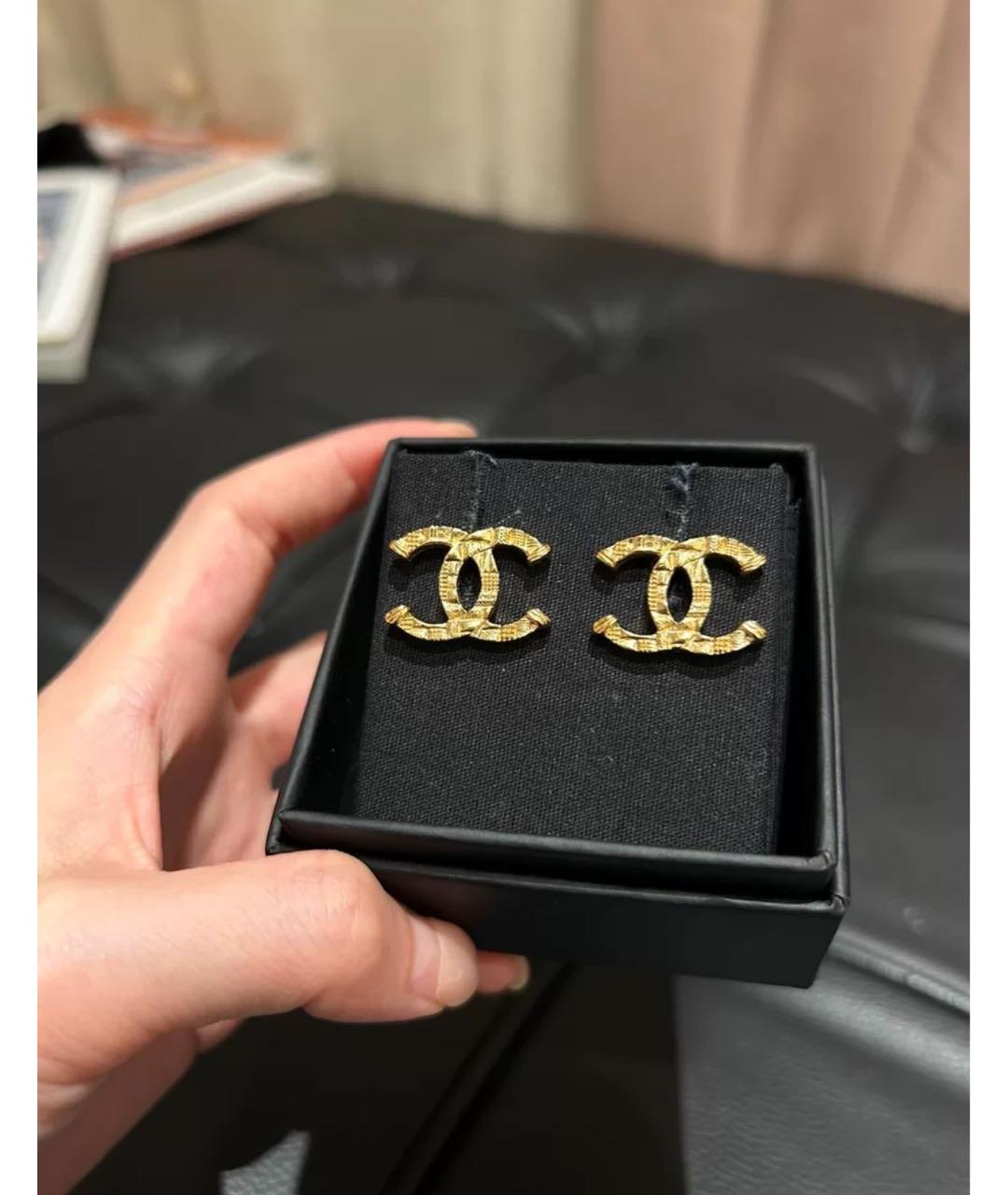 CHANEL Золотые серьги, фото 2