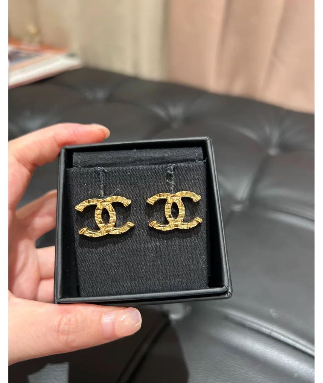 CHANEL Золотые серьги, фото 5