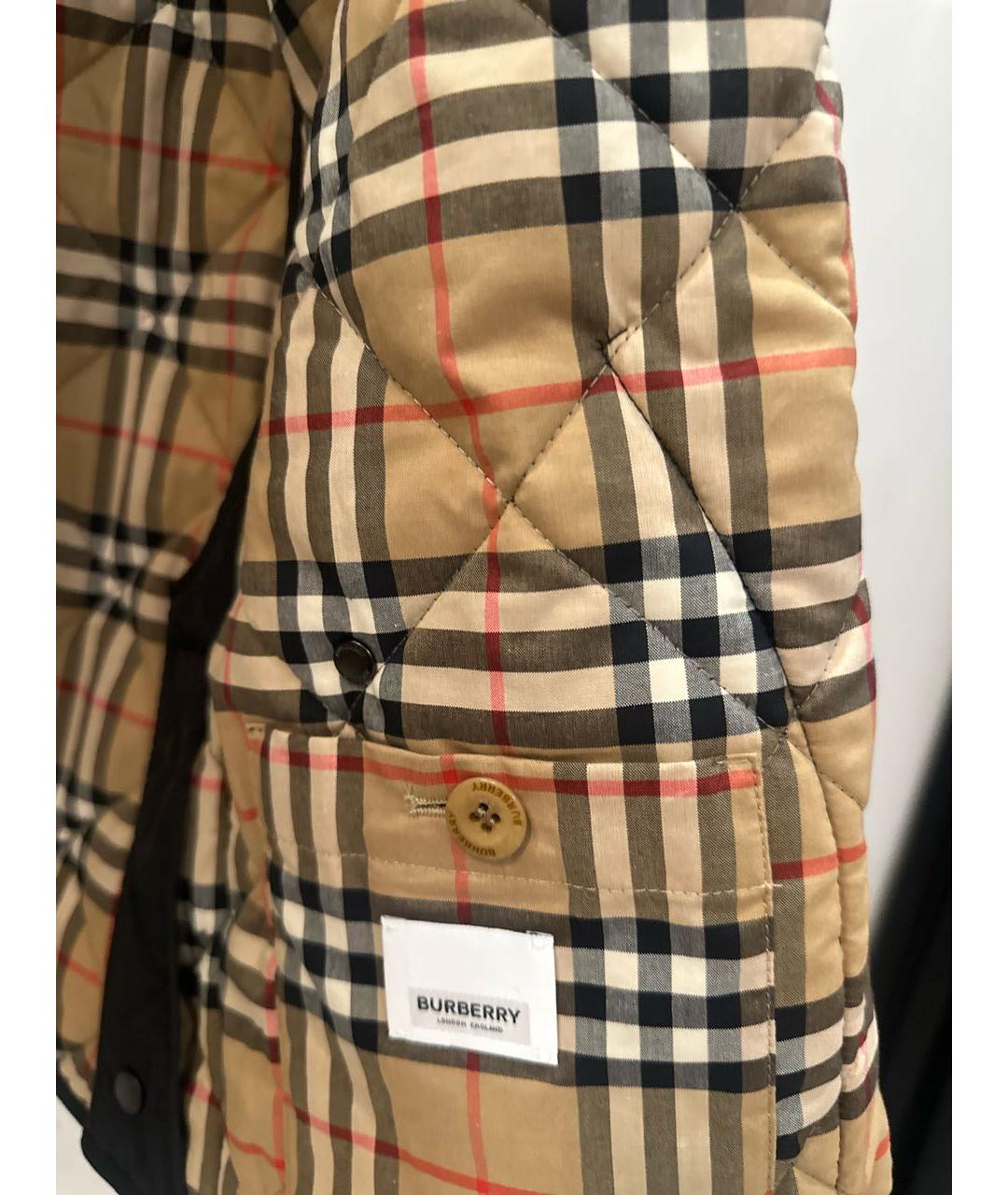 BURBERRY Черная полиамидовая куртка, фото 5