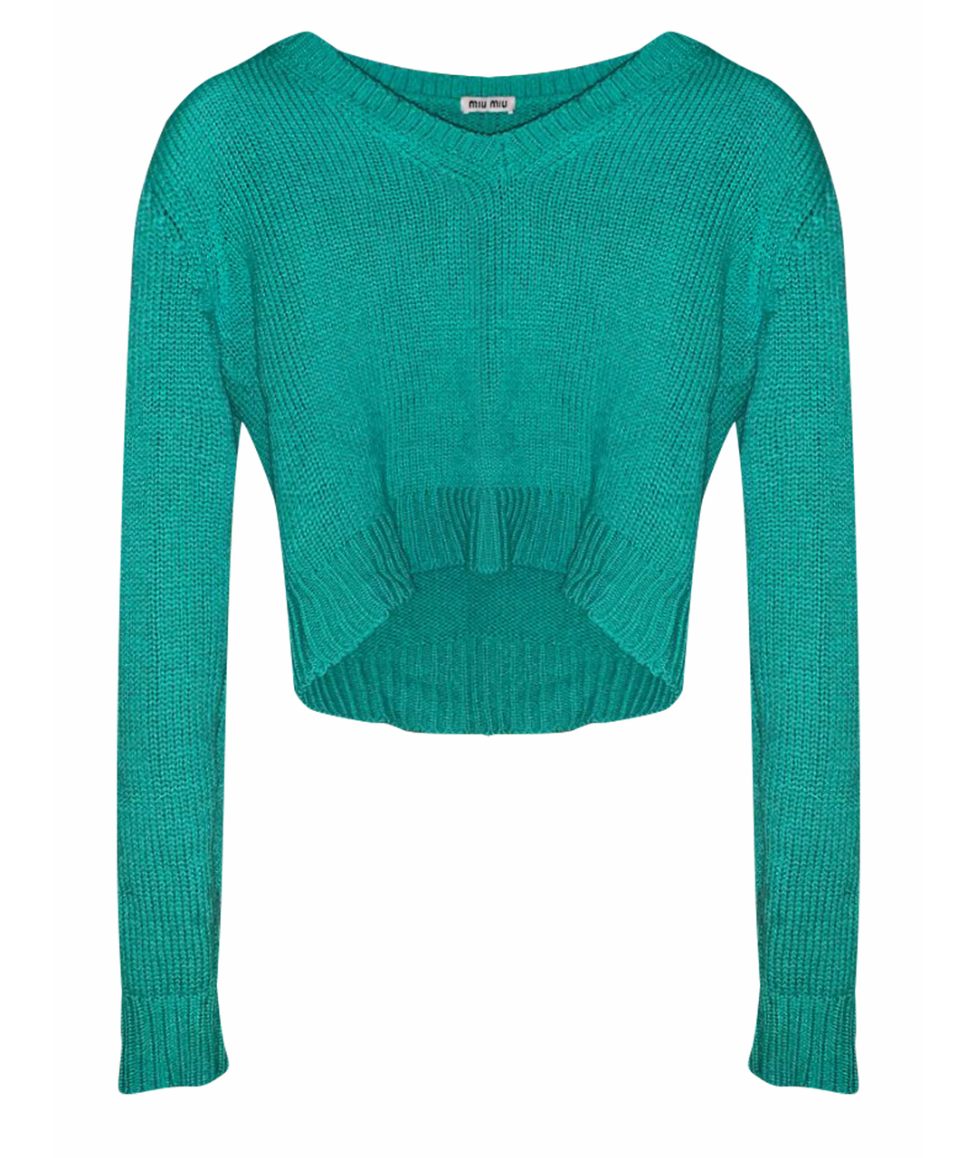 MIU MIU Зеленый шерстяной джемпер / свитер, фото 1