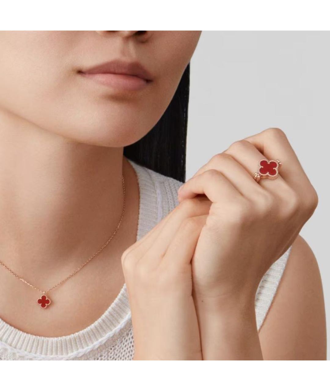 VAN CLEEF & ARPELS Бордовое кольцо из розового золота, фото 3