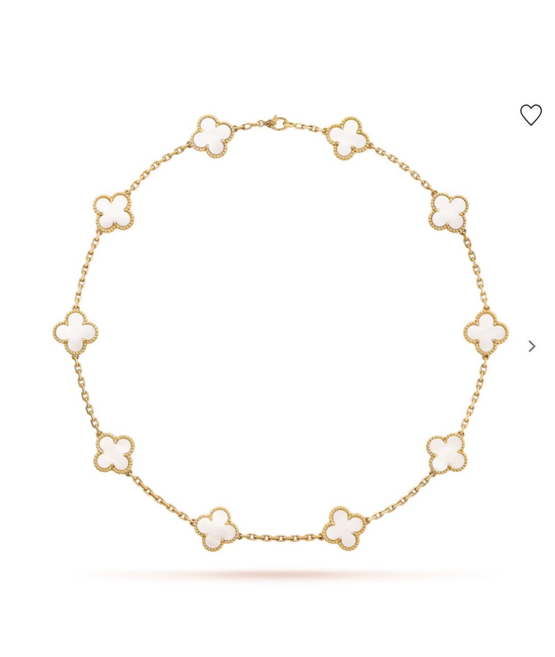 VAN CLEEF & ARPELS Белое колье из желтого золота, фото 3